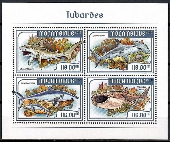 Znaczek Mozambik 2018 Mi ark 9354-9357 Czyste **