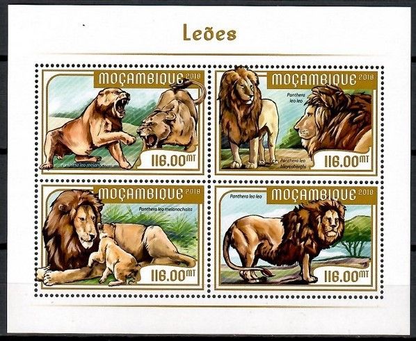 Znaczek Mozambik 2018 Mi ark 9379-9382 Czyste **