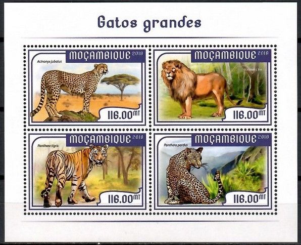 Znaczek Mozambik 2018 Mi ark 9384-9387 Czyste **