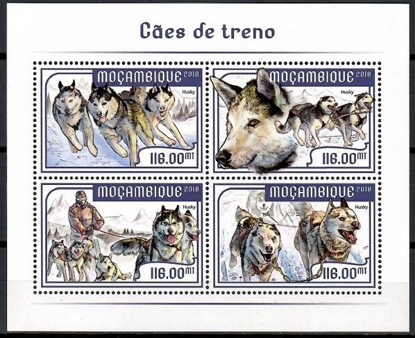Znaczek Mozambik 2018 Mi ark 9389-9392 Czyste **