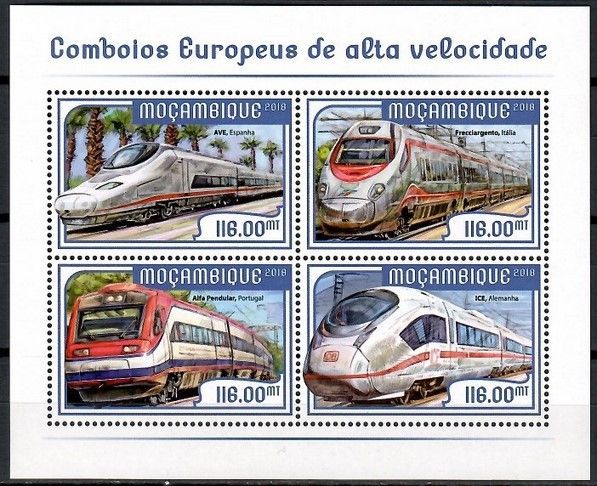 Znaczek Mozambik 2018 Mi ark 9409-9412 Czyste **