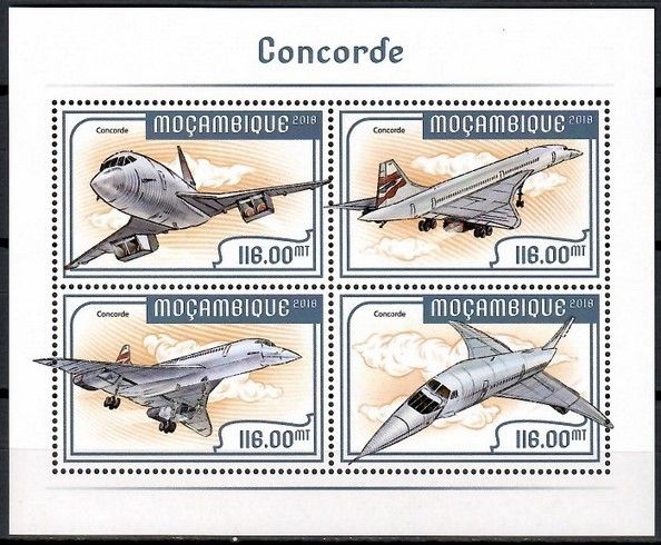 Znaczek Mozambik 2018 Mi ark 9429-9432 Czyste **