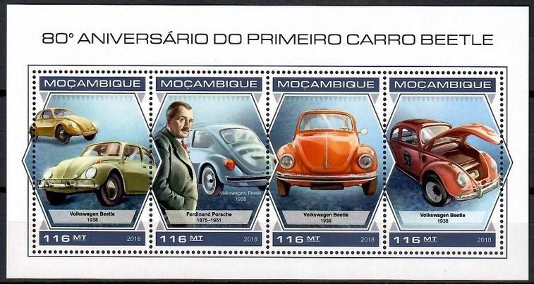 Znaczek Mozambik 2018 Mi ark 9704-9707 Czyste **