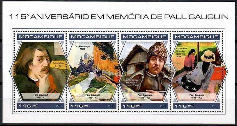 Znaczek Mozambik 2018 Mi ark 9714-9717 Czyste **