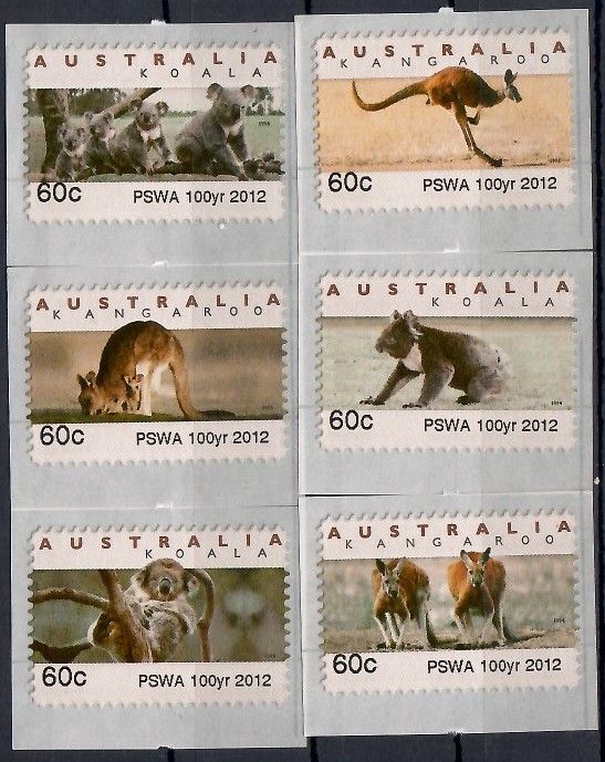 Znaczek Australia 2012 Mi aut40-45 Czyste **