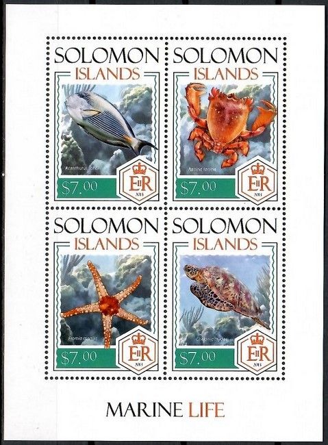 Znaczek Wyspy Salomona 2014 Mi ark 2442-2445 Czyste **