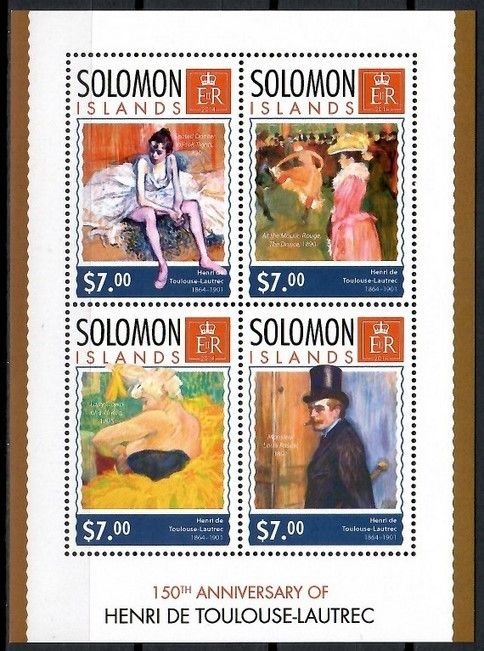 Znaczek Wyspy Salomona 2014 Mi ark 2507-2510 Czyste **