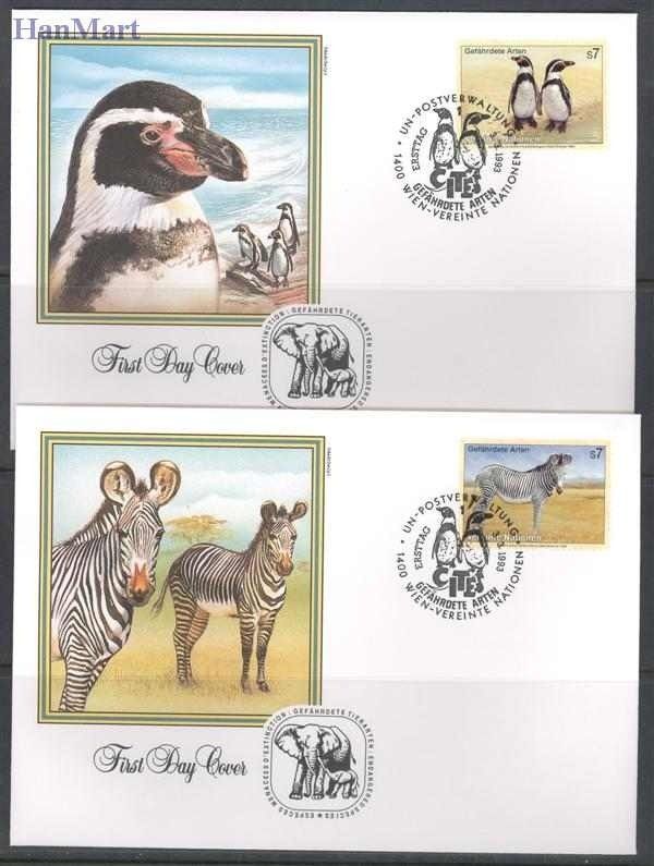Znaczek Narody Zjednoczone Wiedeń 1993 Mi 143-146 FDC