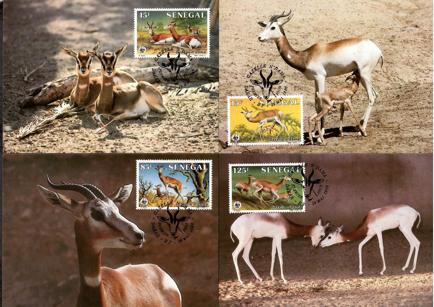 Znaczek Senegal 1986 Mi 875-878 Karta Max