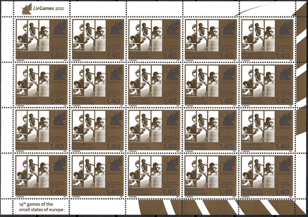 Znaczek Liechtenstein 2011 Mi ark 1584 Czyste **