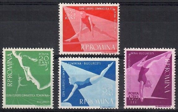 Znaczek Rumunia 1957 Mi 1639-1642 Czyste **