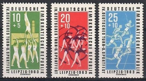 Znaczek NRD / DDR 1963 Mi 963-965 Czyste **