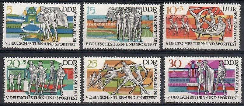 Znaczek NRD / DDR 1969 Mi 1483-1488 Czyste **