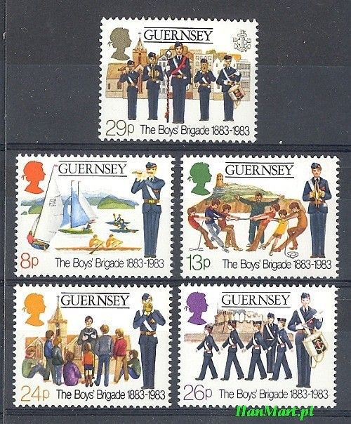 Znaczek Guernsey 1983 Mi 260-264 Czyste **