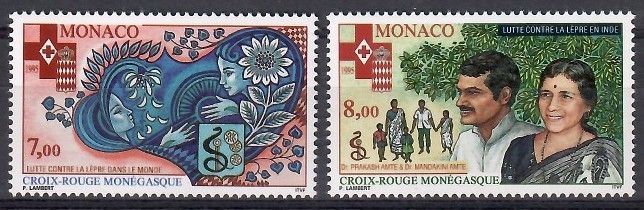 Znaczek Monako 1995 Mi 2255-2256 Czyste **