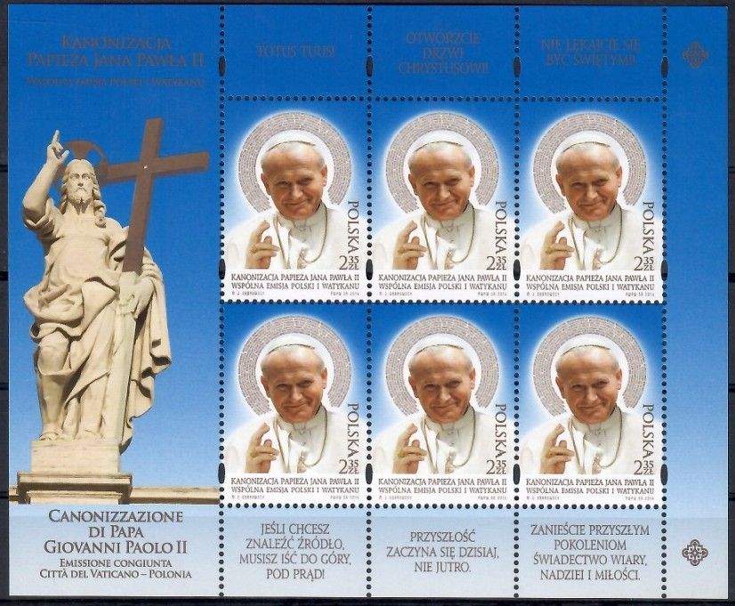 Znaczek Polska 2014 Mi ark 4668 Fi ark 4518 Czyste **