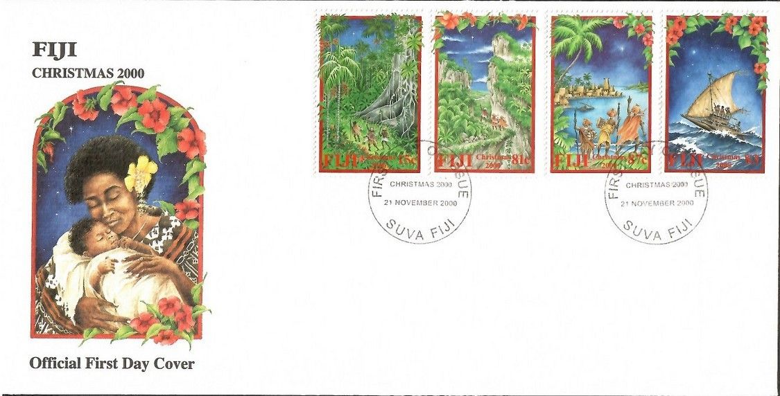 Znaczek Fidżi 2000 Mi 952-955 FDC