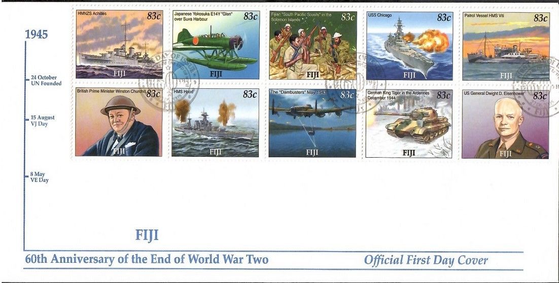 Znaczek Fidżi 2005 Mi 1113-1122 FDC