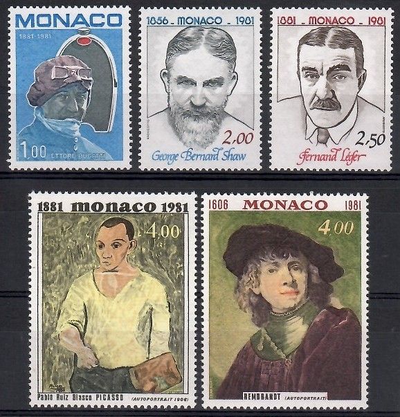 Znaczek Monako 1981 Mi 1491-1495 Czyste **