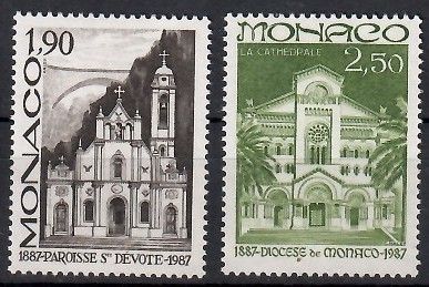 Znaczek Monako 1987 Mi 1802-1803 Czyste **