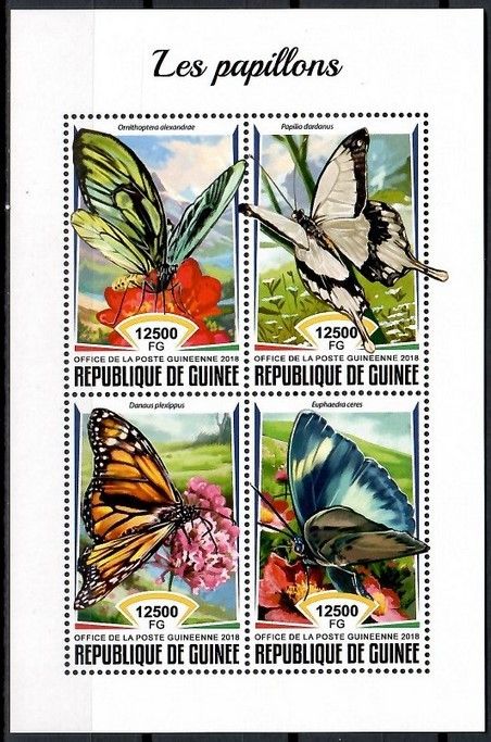 Znaczek Gwinea 2018 Mi ark 13060-13063 Czyste **