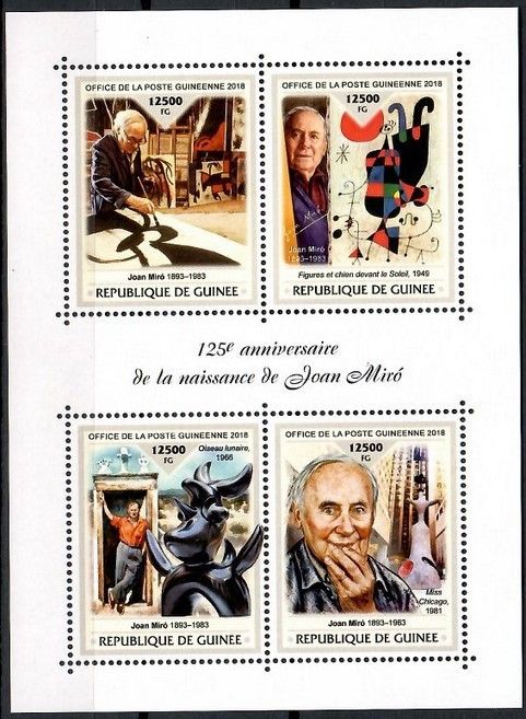 Znaczek Gwinea 2018 Mi ark 13310-13313 Czyste **