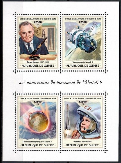 Znaczek Gwinea 2018 Mi ark 13320-13323 Czyste **