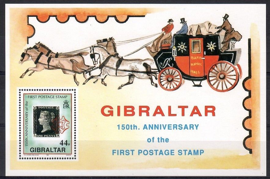 Znaczek Gibraltar 1990 Mi bl 15 Czyste **