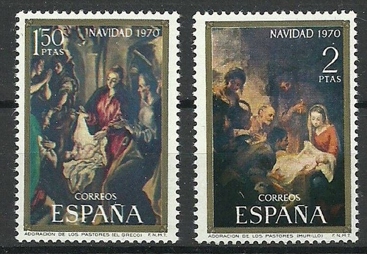 Znaczek Hiszpania 1970 Mi 1895-1896 Czyste **