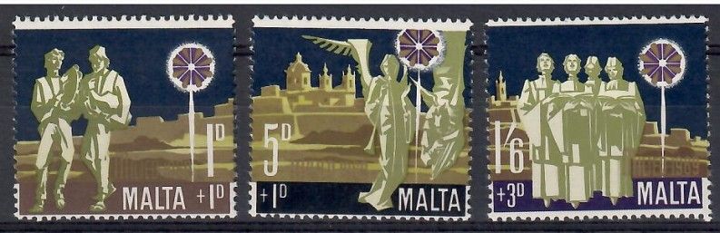 Znaczek Malta 1969 Mi 398-400 Czyste **