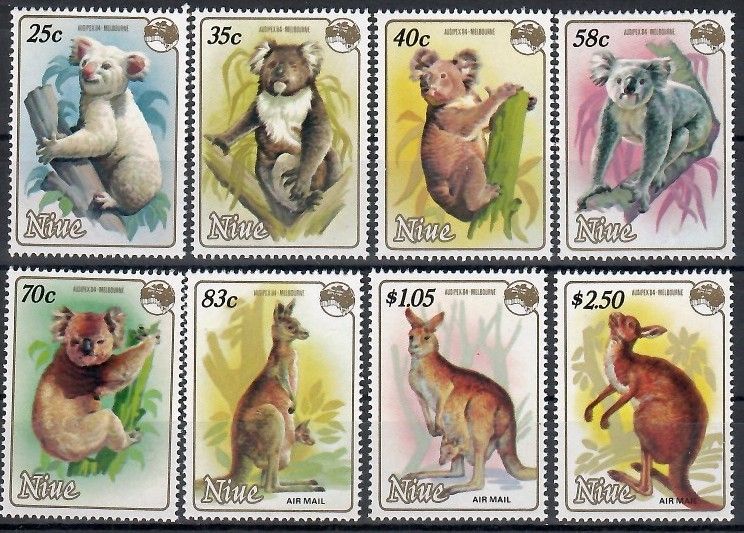 Znaczek Niue 1984 Mi 575-582 Czyste **