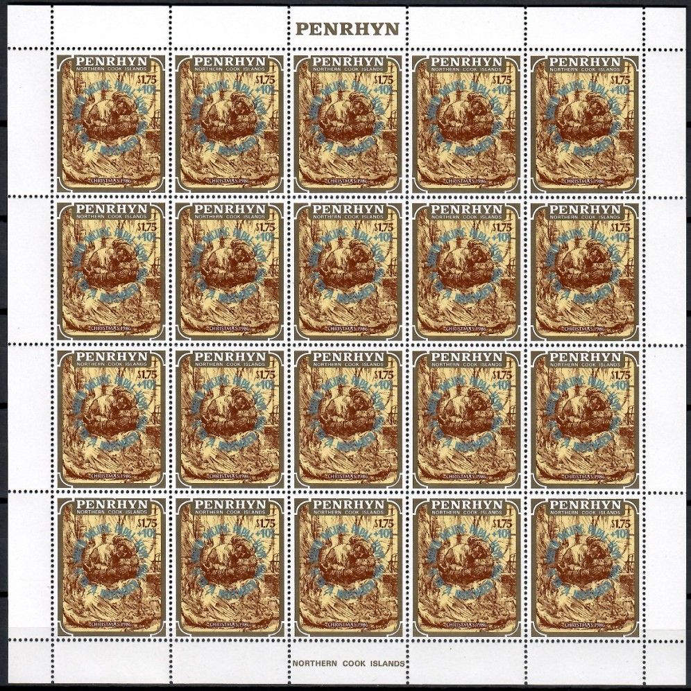 Znaczek Penrhyn 1986 Mi ark 458-460 Czyste **