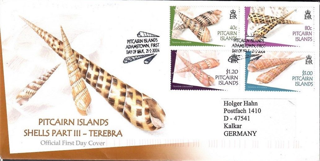 Znaczek Pitcairn 2004 Mi adr 651-654 FDC