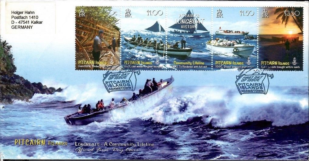 Znaczek Pitcairn 2008 Mi adr 753-756 FDC