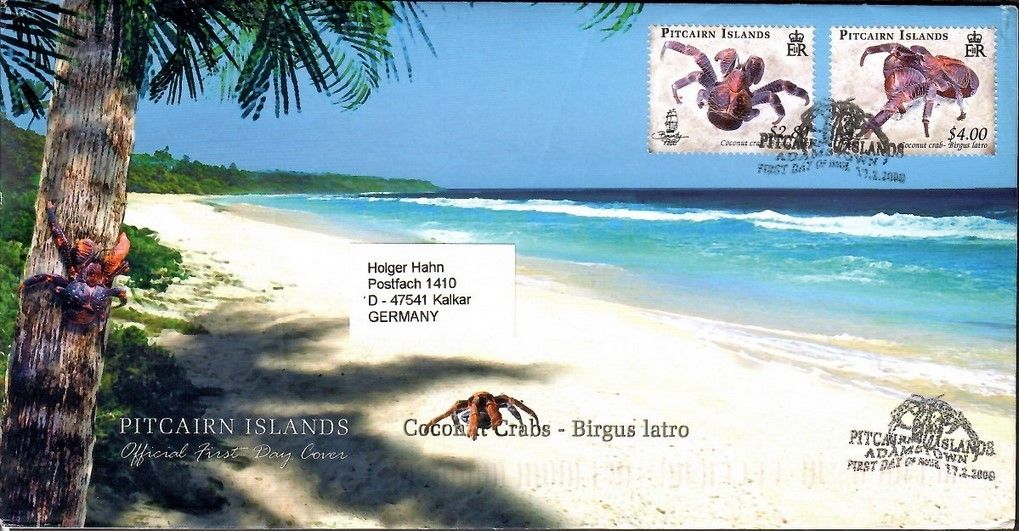 Znaczek Pitcairn 2009 Mi adr 772-773 FDC