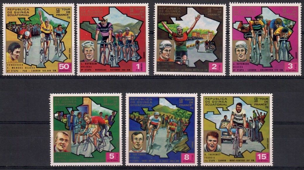 Znaczek Gwinea Równikowa 1973 Mi 259-265 Czyste **