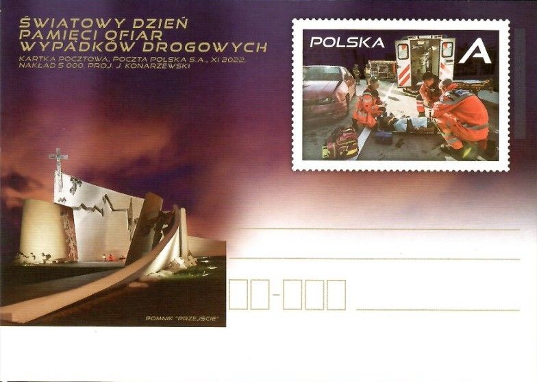 Znaczek Polska 2022 Fi Cp 1987 Całostka pocztowa
