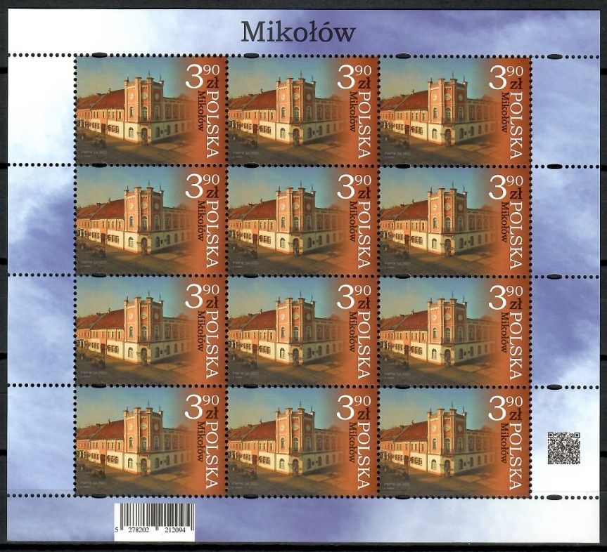 Znaczek Polska 2022 Mi ark 5428 Fi ark 5278 Czyste **