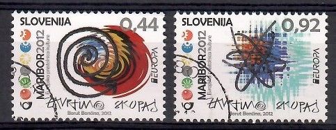 Znaczek Słowenia 2012 Mi abo 952-953 Stemplowane