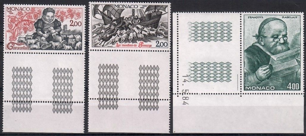 Znaczek Monako 1984 Mi 1667-1669 Czyste **