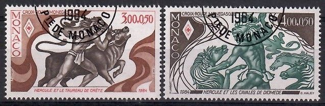 Znaczek Monako 1984 Mi abo 1651-1652 Stemplowane