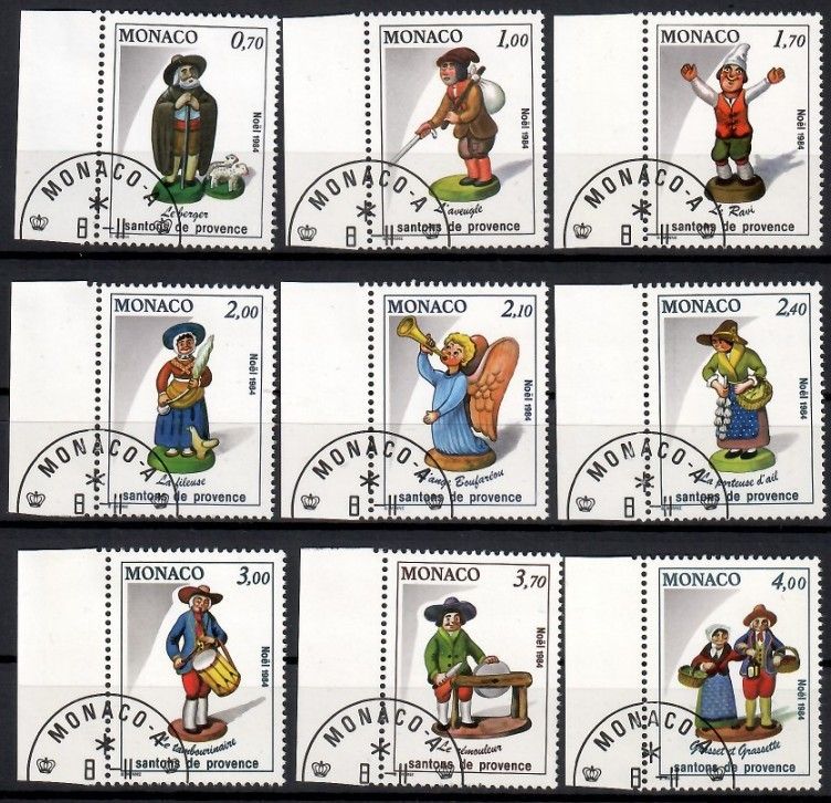 Znaczek Monako 1984 Mi abo 1653-1661 Stemplowane