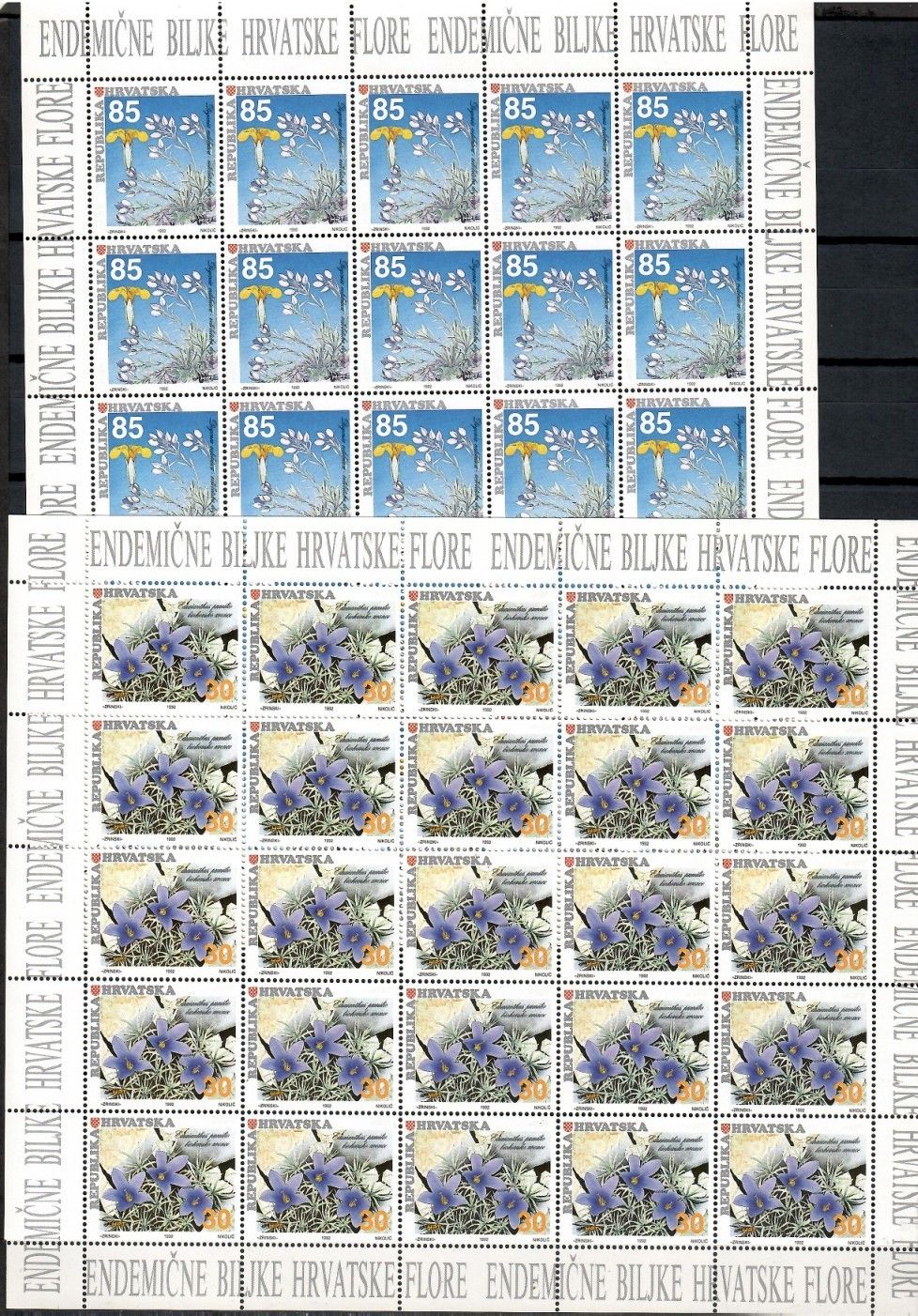 Znaczek Chorwacja 1992 Mi ark 205-206 Czyste **