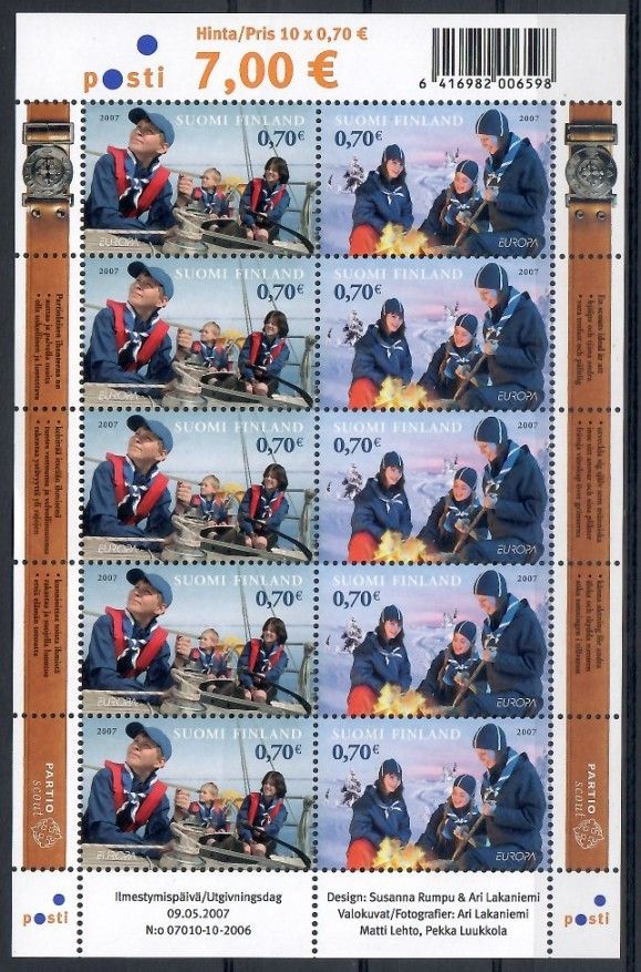 Znaczek Finlandia 2007 Mi ark 1847-1848 Czyste **