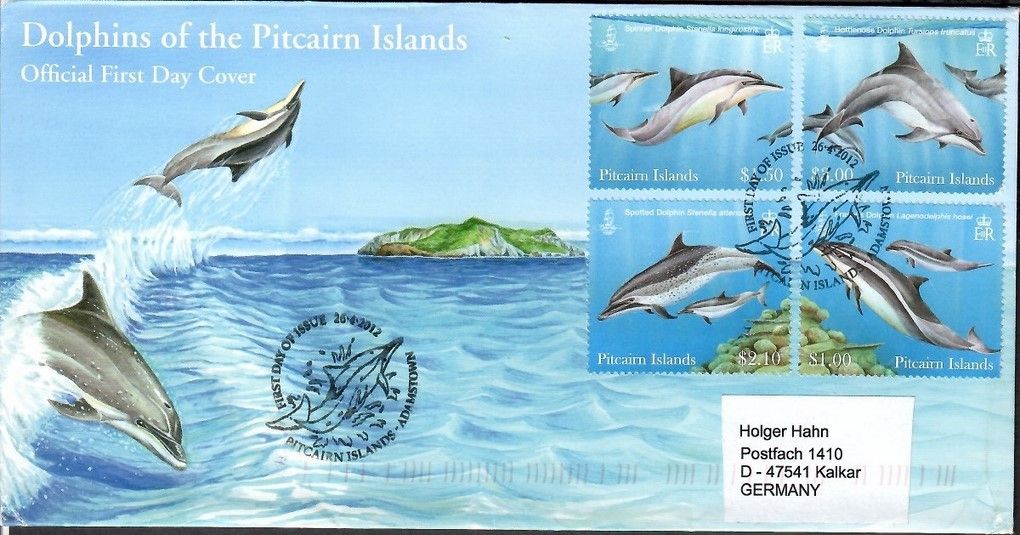 Znaczek Pitcairn 2012 Mi adr 851-854 FDC