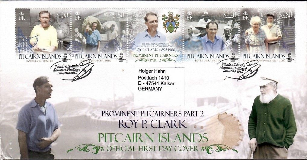 Znaczek Pitcairn 2012 Mi adr 861-864 FDC