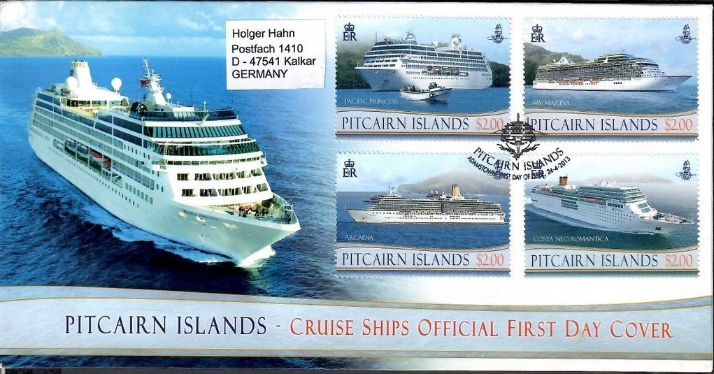 Znaczek Pitcairn 2013 Mi adr 876-879 FDC