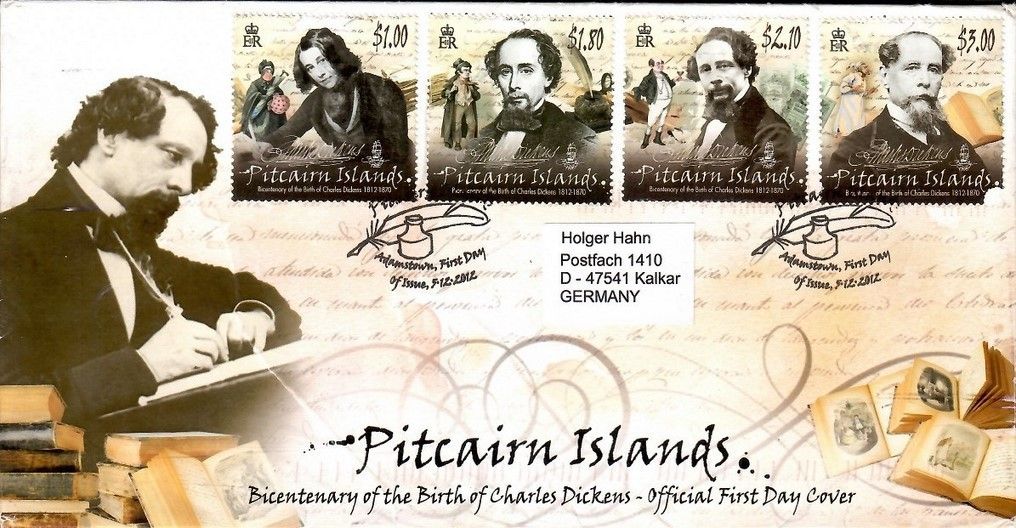 Znaczek Pitcairn 2012 Mi adr 869-872 FDC