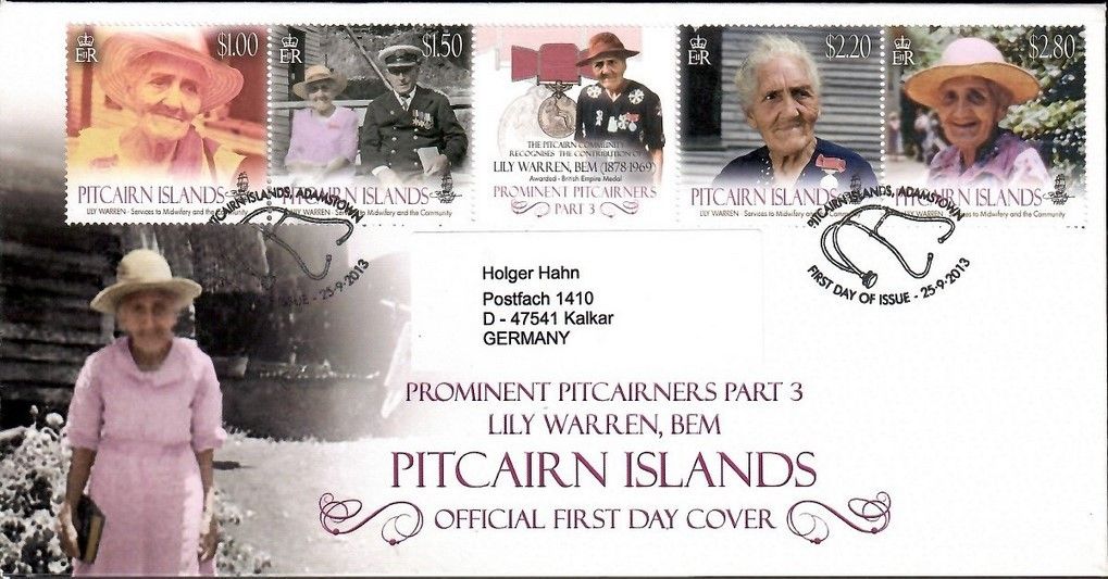 Znaczek Pitcairn 2013 Mi adr 886-889 FDC