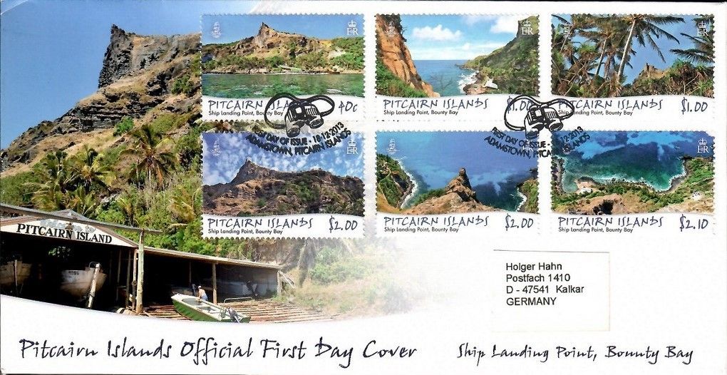 Znaczek Pitcairn 2013 Mi adr 894-899 FDC
